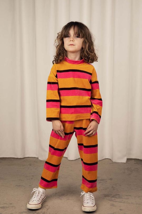 Детский хлопковый свитер Mini Rodini, оранжевый mini rodini свитер
