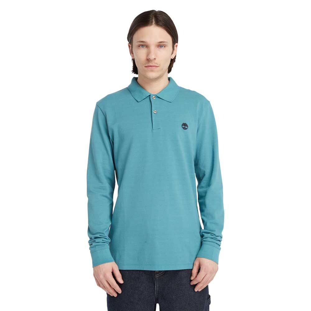 

Поло с длинным рукавом Timberland Millers River Pique Slim, синий