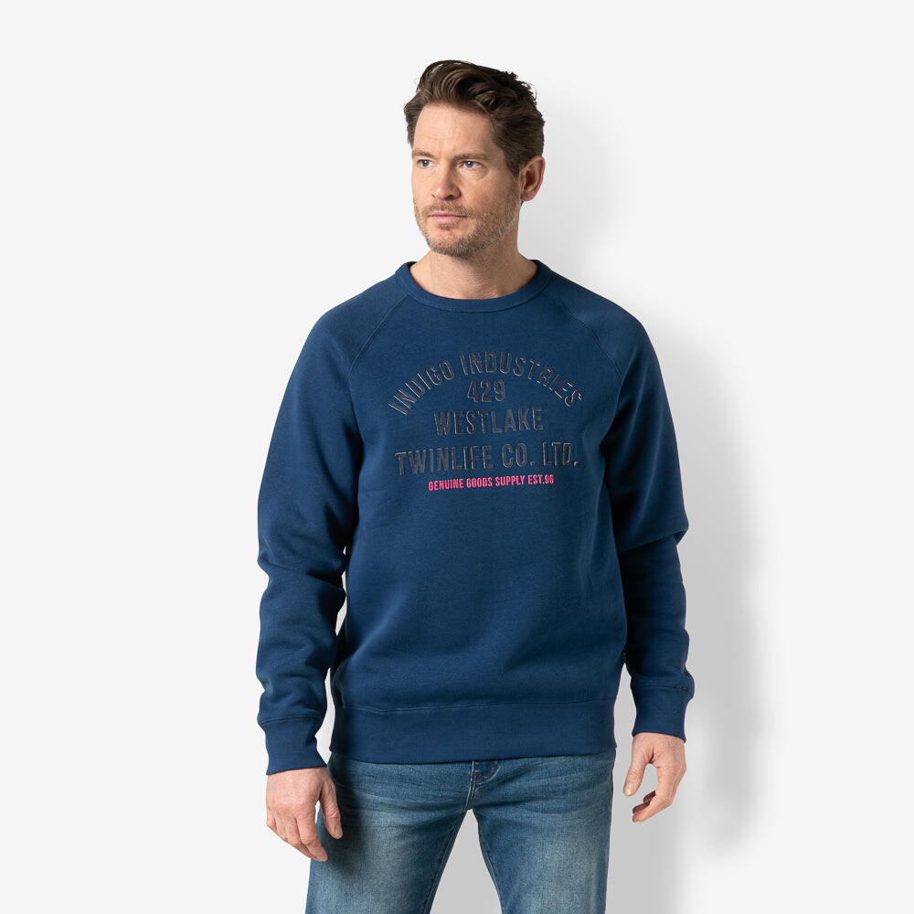 

Толстовка Twinlife Pullover raglan print, синий