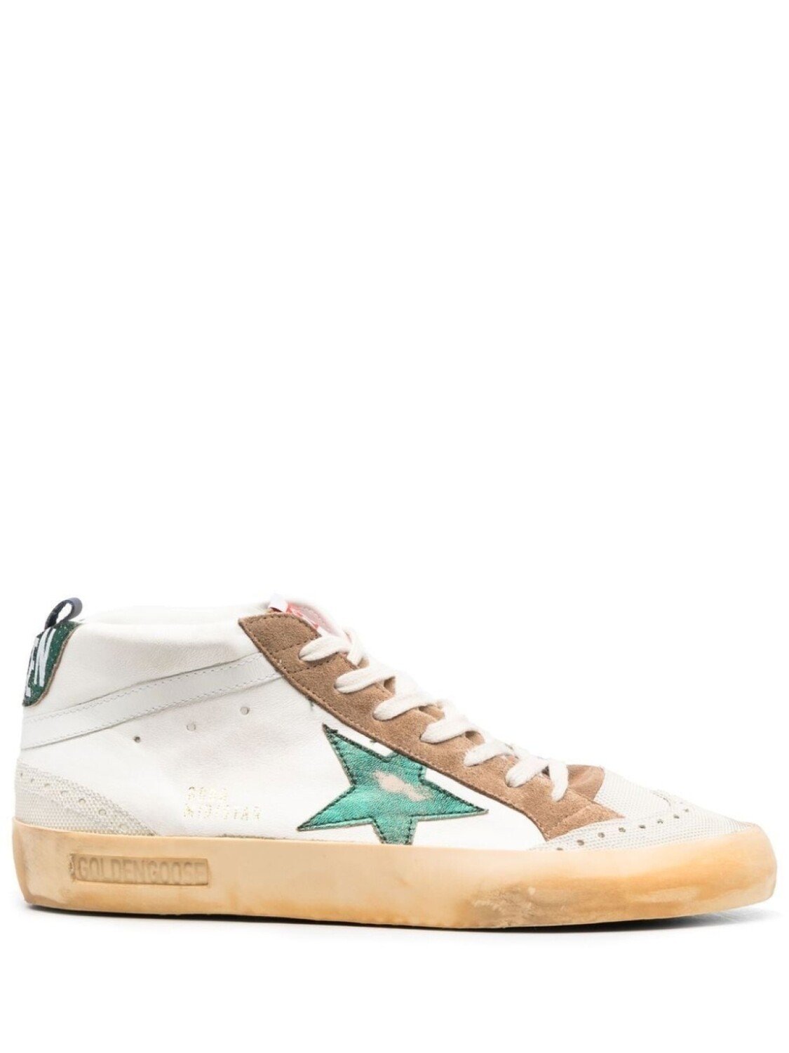 

Golden Goose высокие кеды с нашивкой, нейтральный цвет