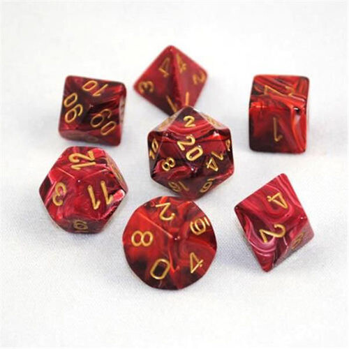 

Игровые кубики Poly 7 Set: Vortex Burgundy/Gold Chessex