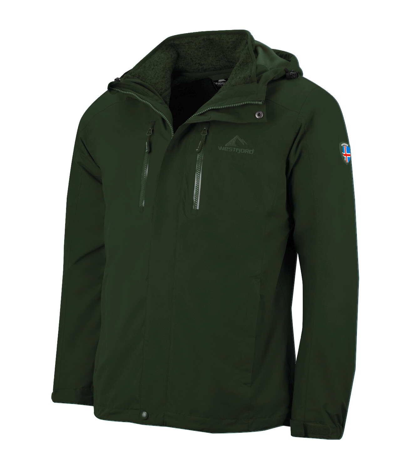 

Дождевик Westfjord 3in1 Funktionsjacke Hverfjall, зеленый