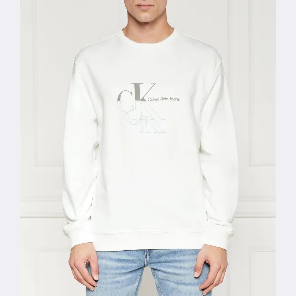 

Толстовка классического кроя с монограммой Echo Calvin Klein, белый