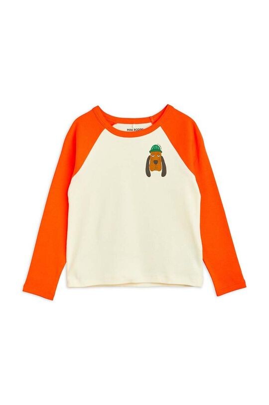 

Хлопковая рубашка с длинными рукавами для мальчиков и девочек Mini Rodini, бежевый