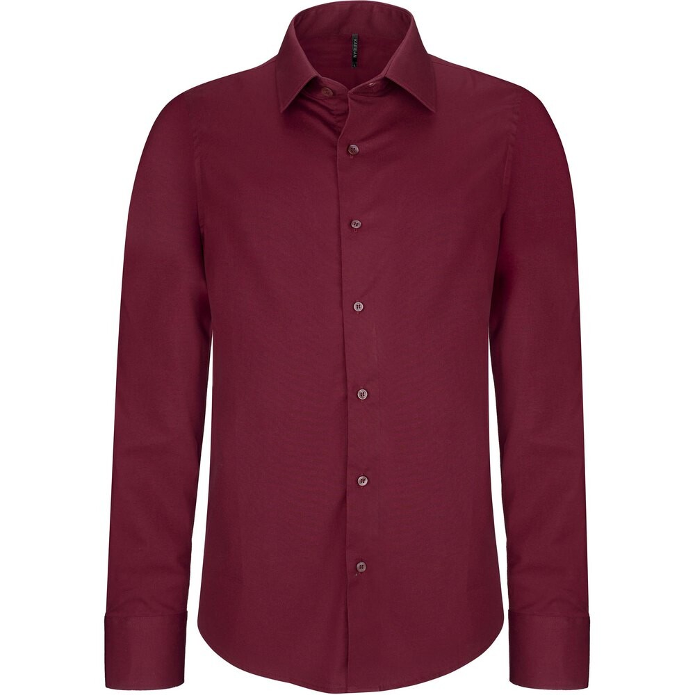 

Рубашка Kariban Cotton/Elastane, красный