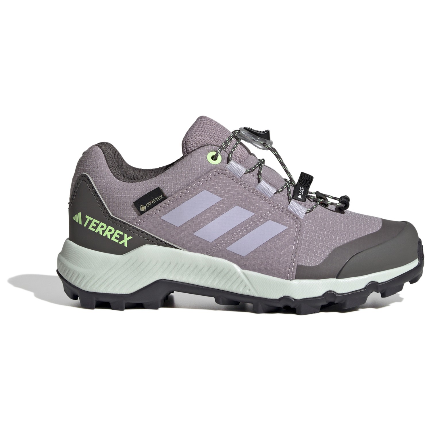 Мультиспортивная обувь Adidas Terrex Kid's Terrex GTX, цвет Preloved Fig/Silver Dawn/Green Spark