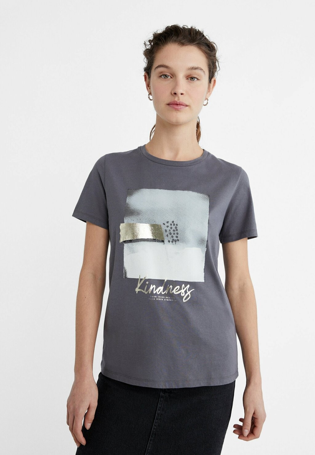 

Футболка с принтом Stradivarius, цвет dark grey