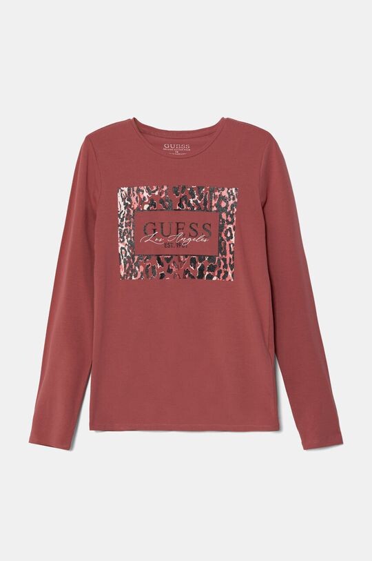 

Детский лонгслив Guess, розовый