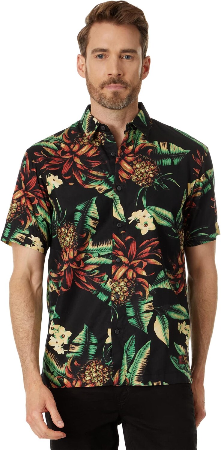 

Винтажная гавайская рубашка с коротким рукавом Superdry, цвет Black Pineapples