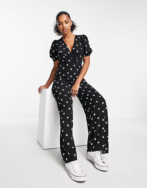 

Креповый комбинезон с объемными рукавами и объемными рукавами ASOS DESIGN