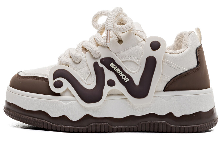 

Кроссовки WARRIOR Skateboarding Shoes Women's Low-top Beige/Brown, коричневый