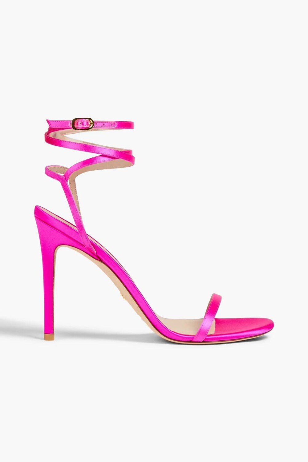 

Атласные босоножки Stuart Weitzman, ярко-розовый