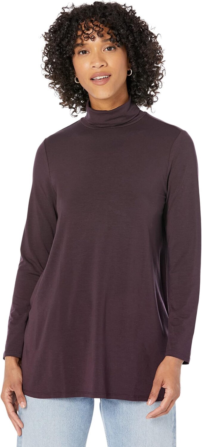 

Туника с вырезом Scrunch Eileen Fisher, цвет Cassis