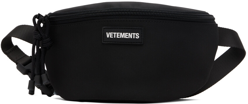 

Черная поясная сумка с логотипом Vetements
