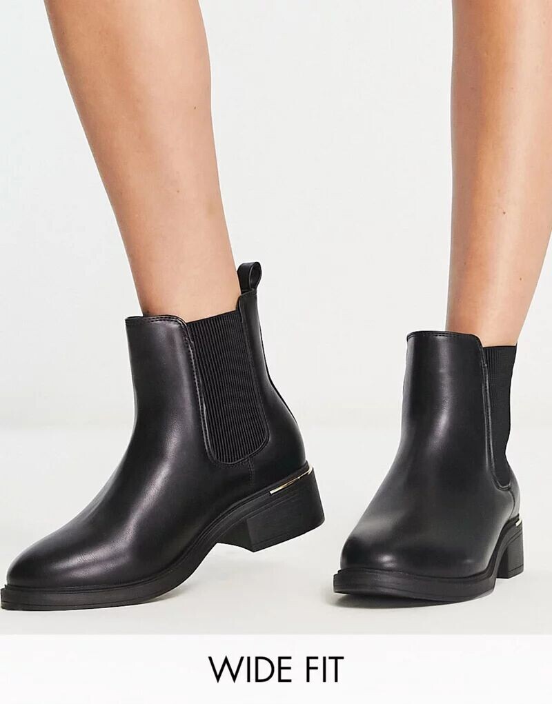 

Черные ботинки челси Wide Fit Colette schuh, широкий крой