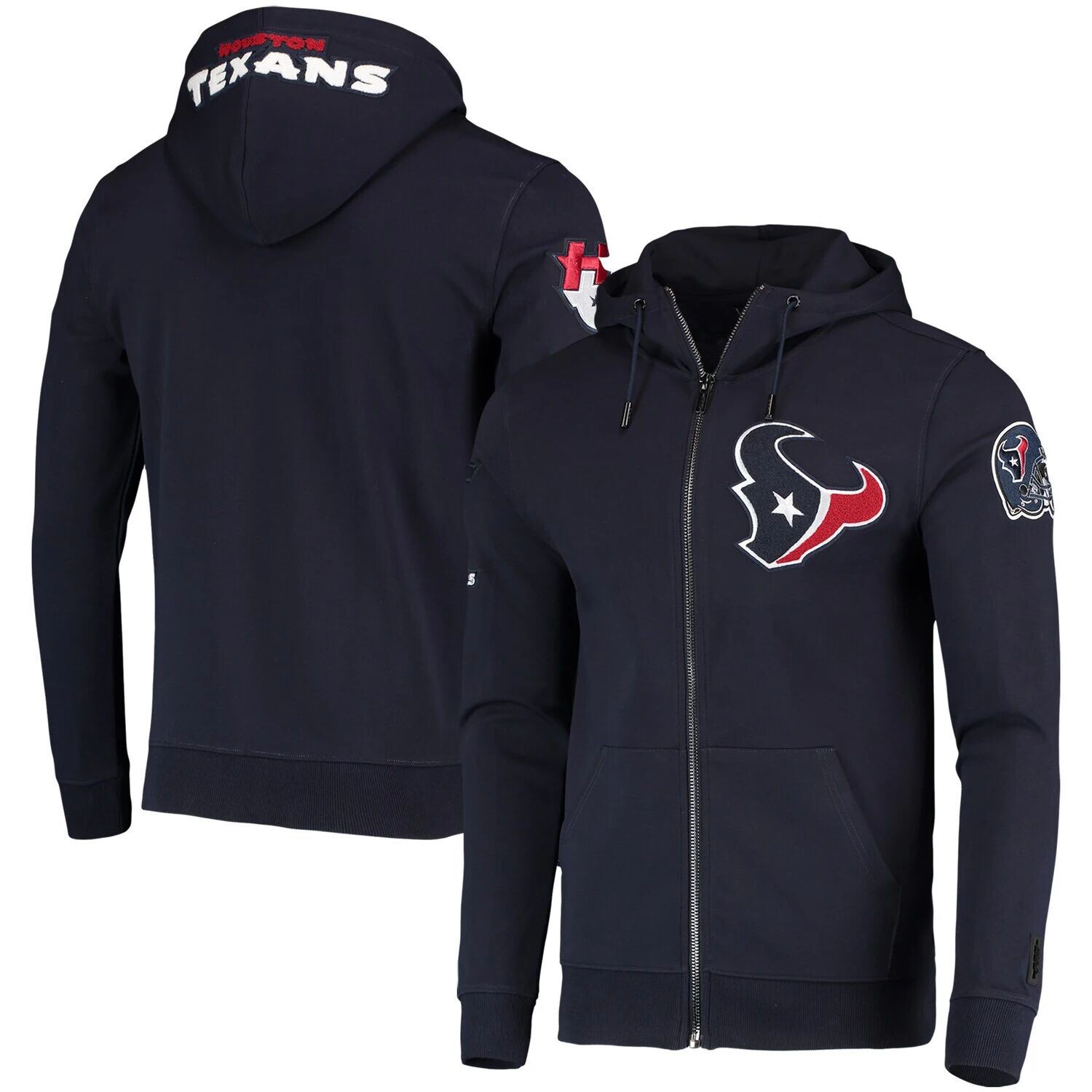 

Мужская толстовка с молнией во всю длину Pro Standard Dark Houston Texans 4-Hit