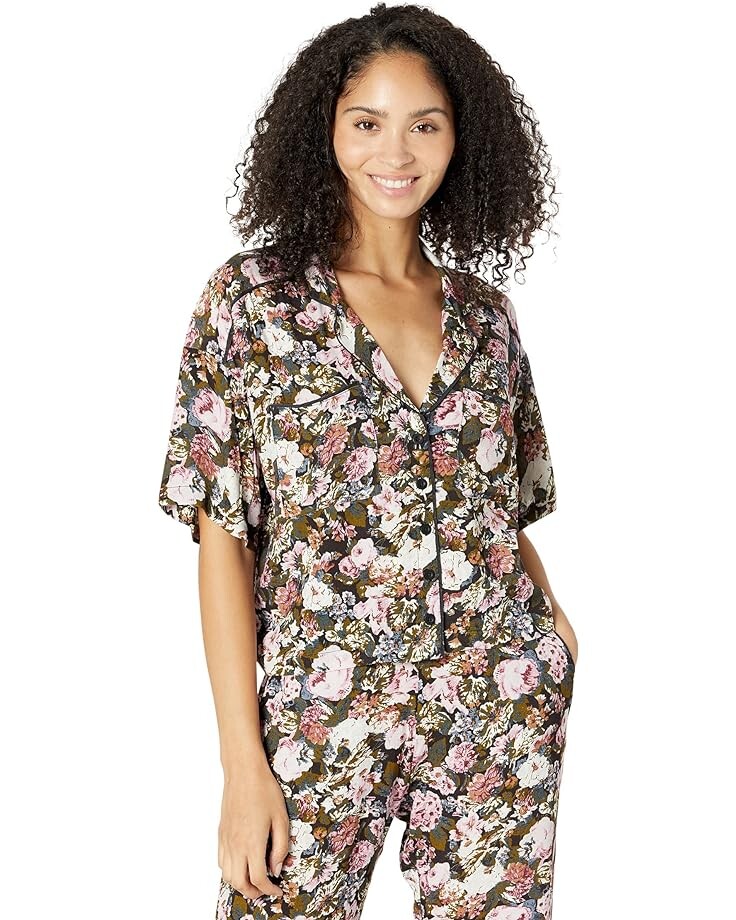 

Пижамный комплект Saltwater Luxe Neon Floral Sleep Set, черный