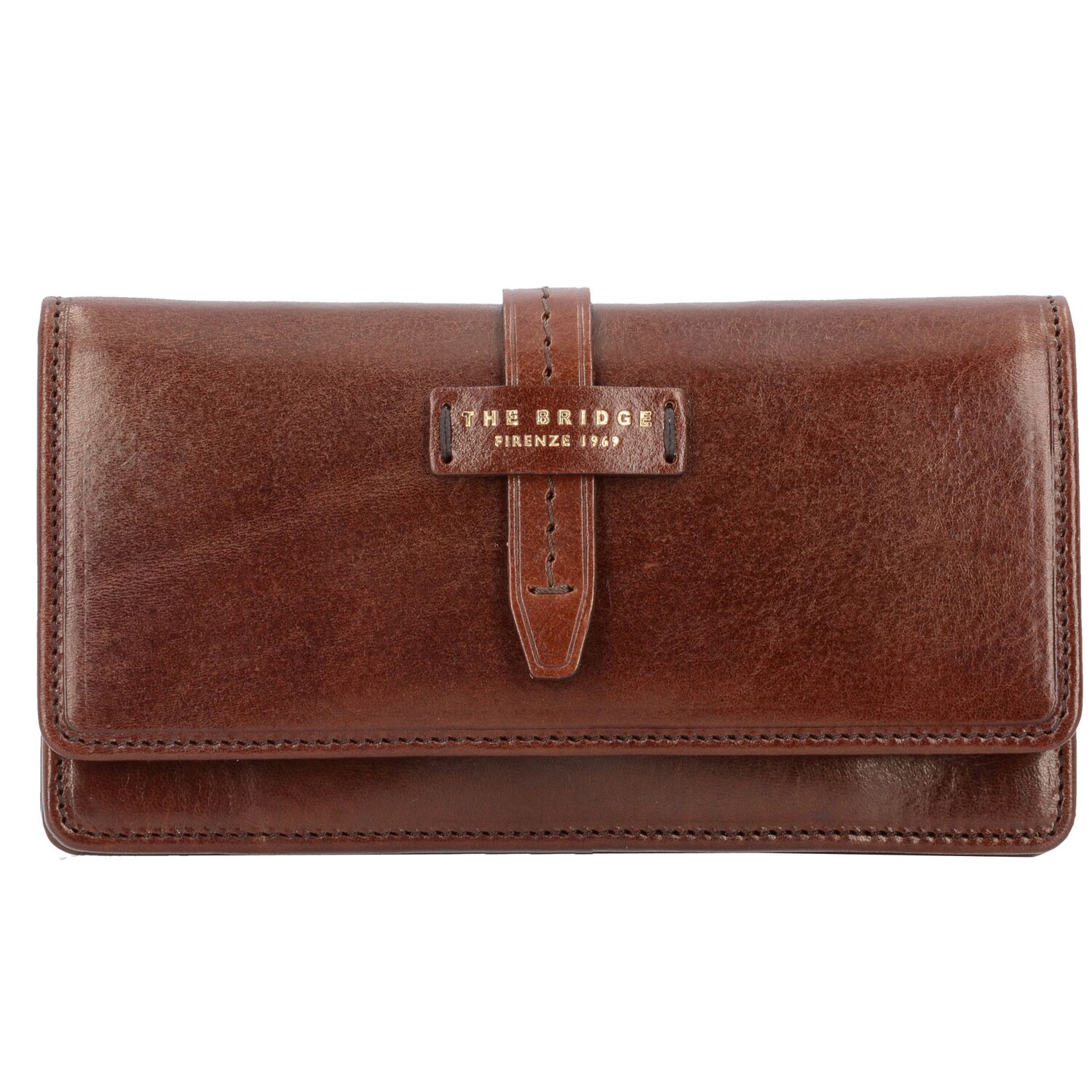 Кошелек The Bridge Florentin Leder 17,5 cm, цвет brown gold