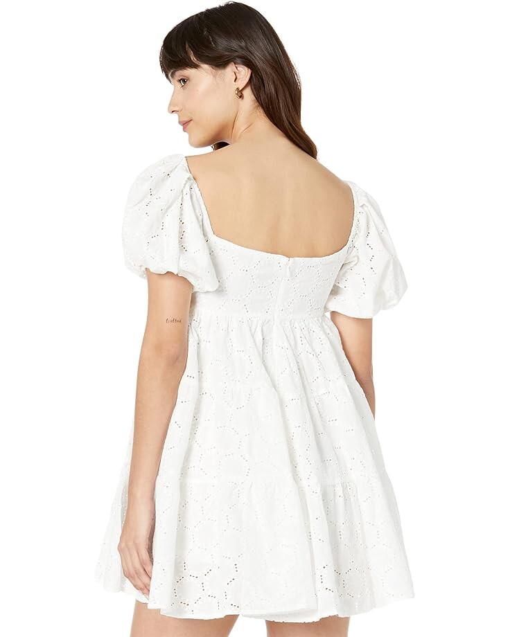 

Платье Bardot Sofia Broderie Mini Dress, слоновая кость, Бежевый