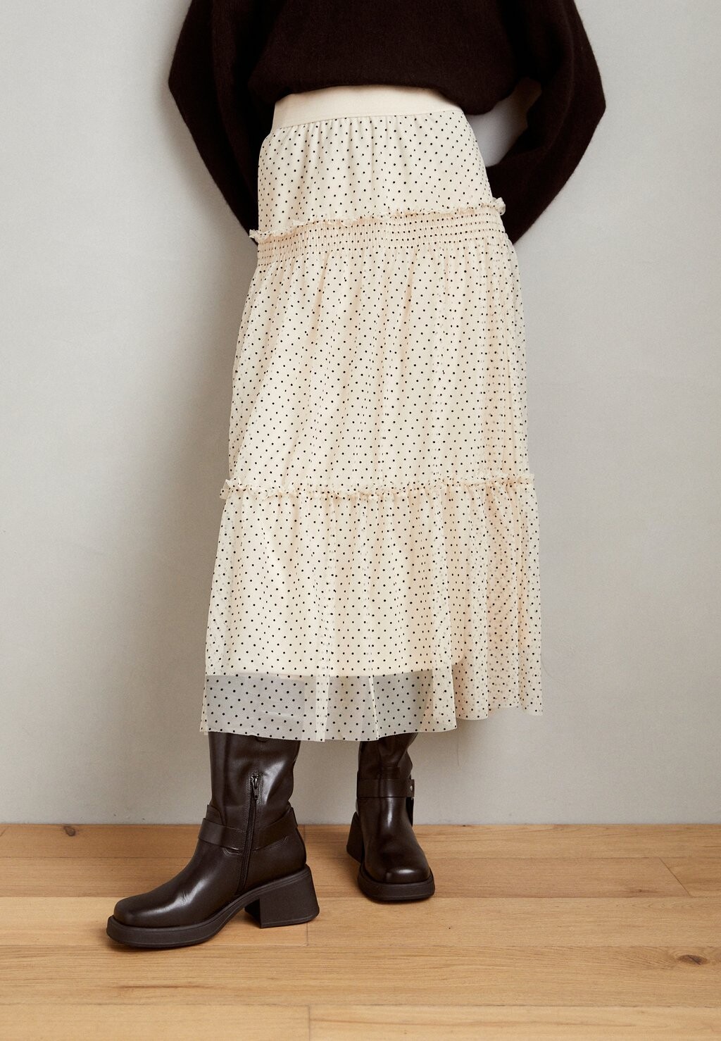 

Юбка-колокольчик CASSANDRA SKIRT Lindex, светлый пыльно-бежевый