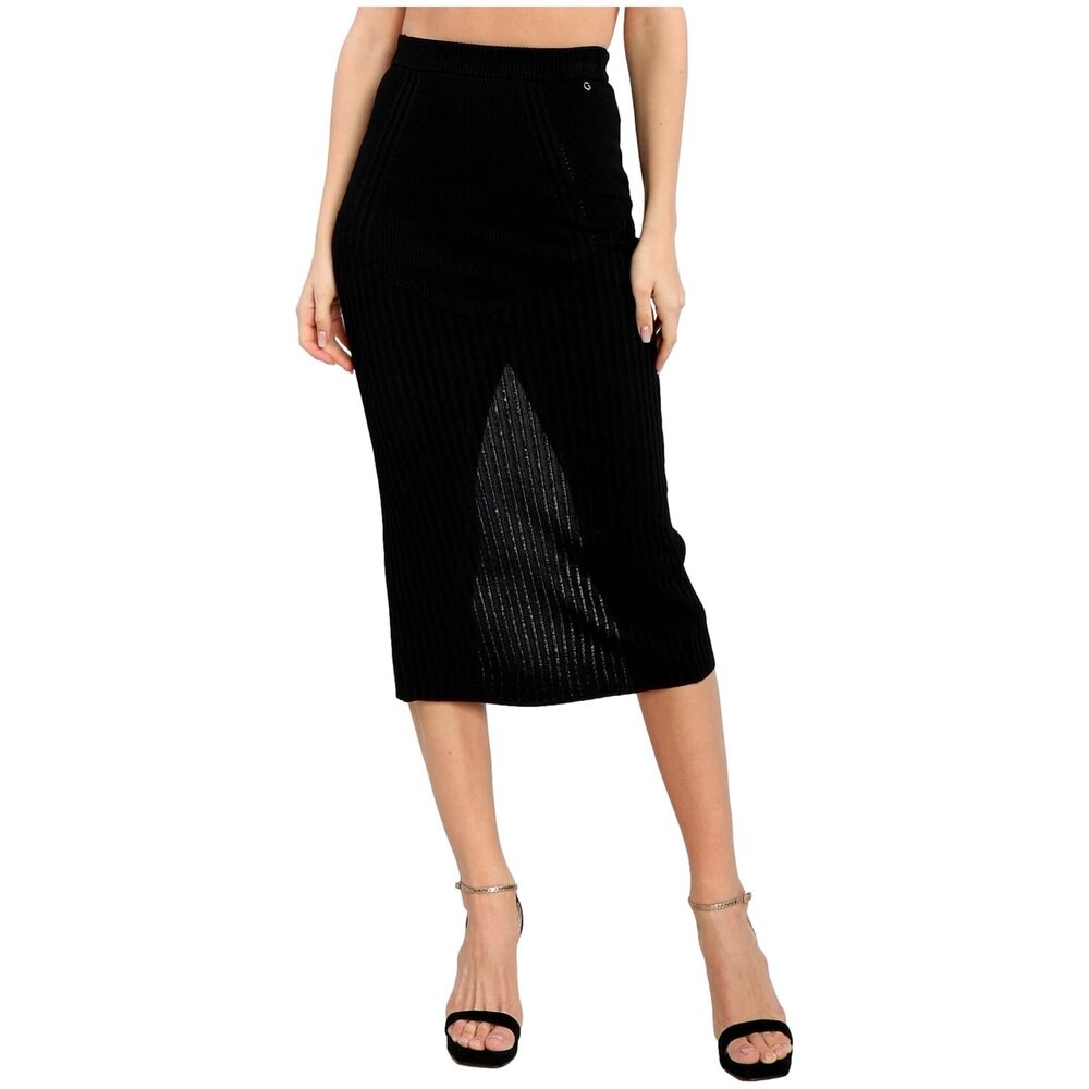 

Юбка Guess Slit Back Julie Midi, черный