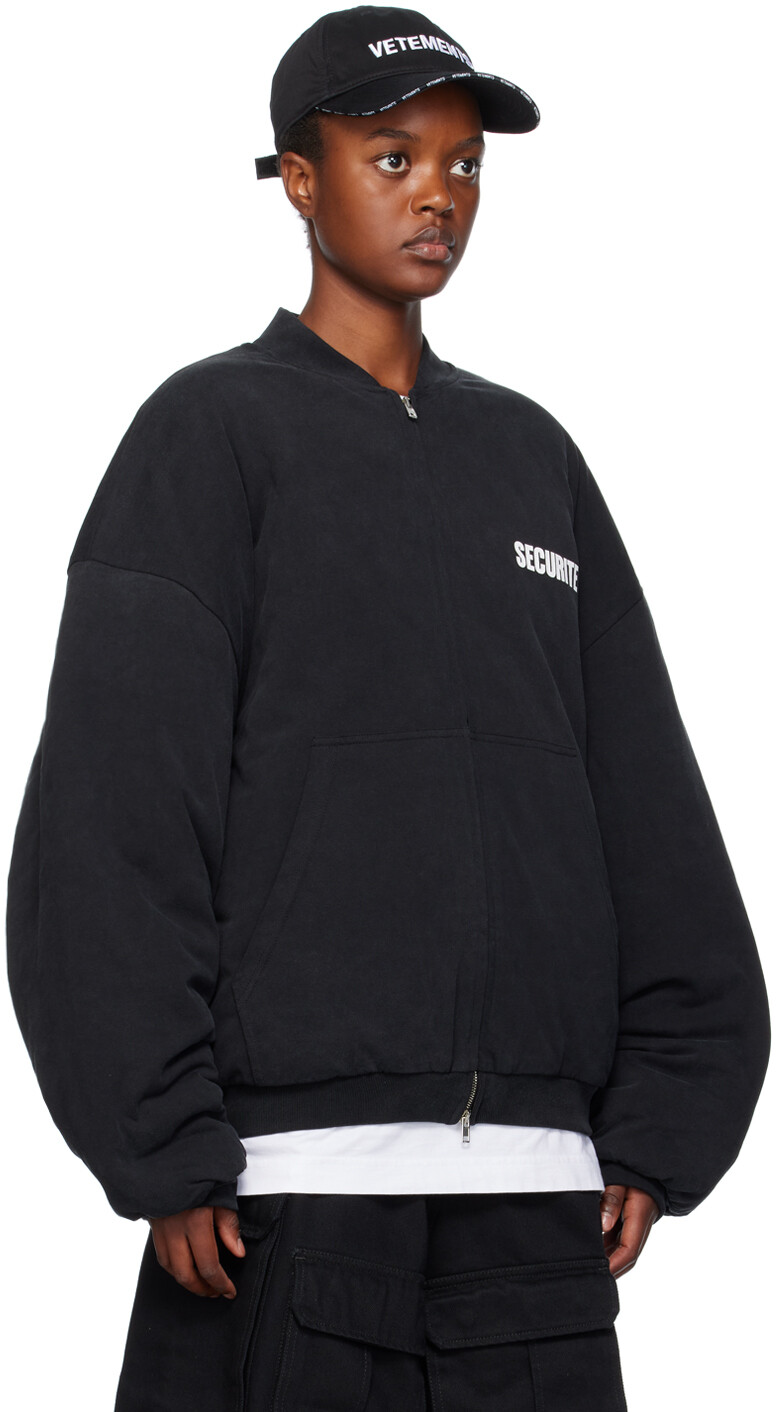

Черный бомбер Securite VETEMENTS