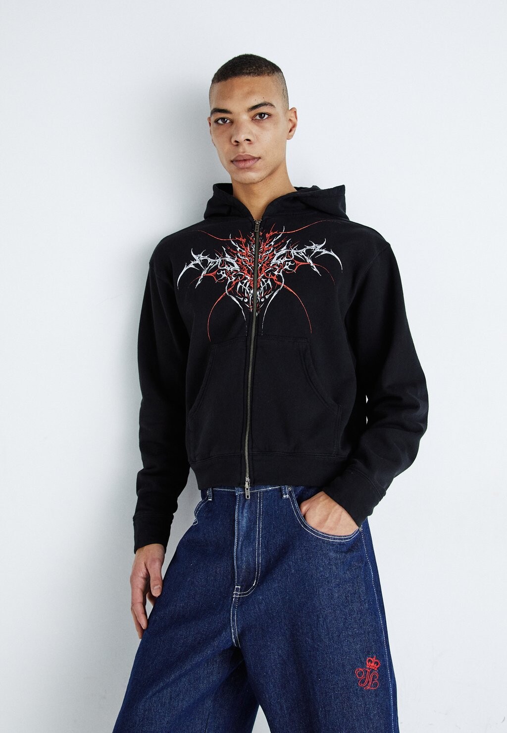 

Толстовка на молнии Lazywilly Thorn Zip Hoodie Jaded London, черный