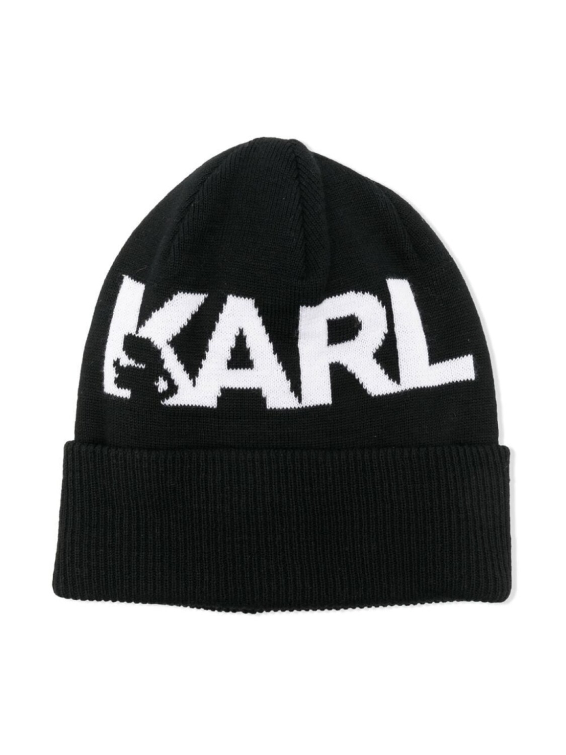 

Karl Lagerfeld Kids шапка бини с вышитым логотипом, черный