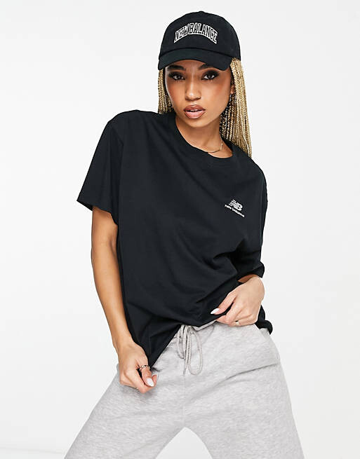 

Черная футболка унисекс New Balance, Черный