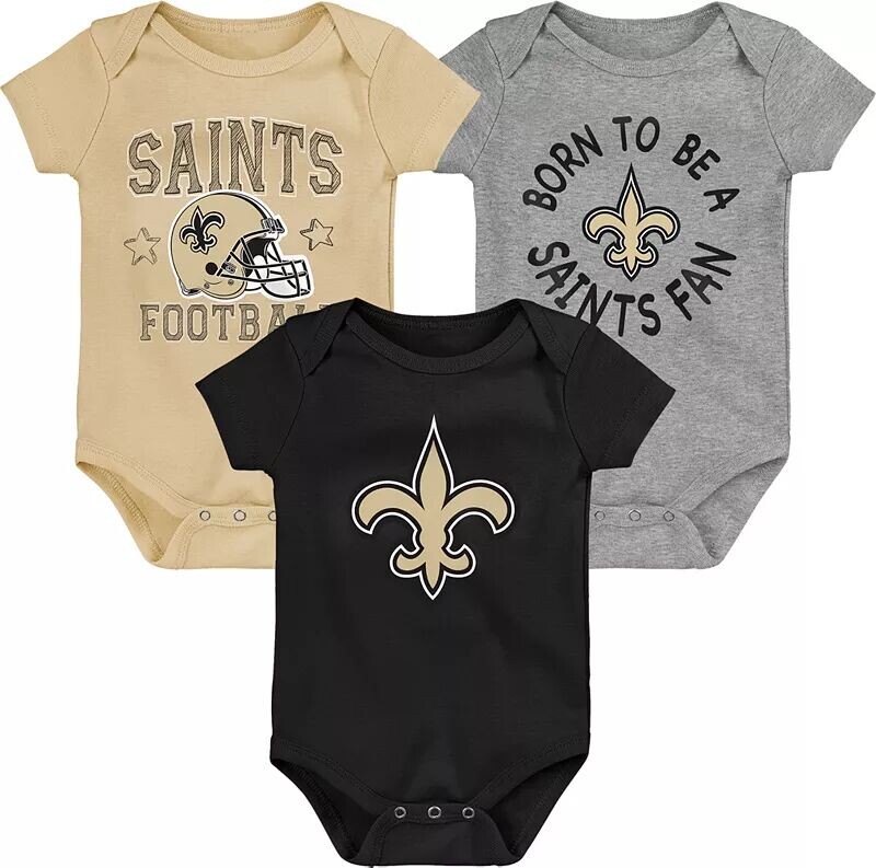 

Набор из трех боди для младенцев New Orleans Saints 'Born 2 Be' NFL Team Apparel