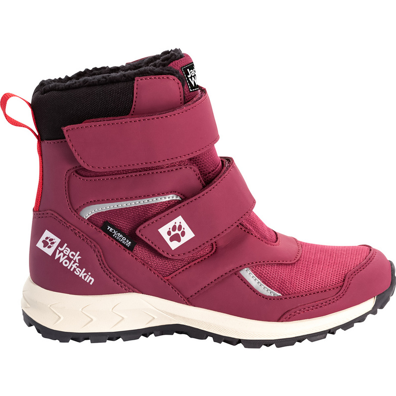 Детские туфли Woodland WT Texapore High VC Jack Wolfskin, красный детские зимние ботильоны для девочек кожаные плюшевые теплые ботинки для малышей водонепроницаемые нескользящие тапочки на плоской подо