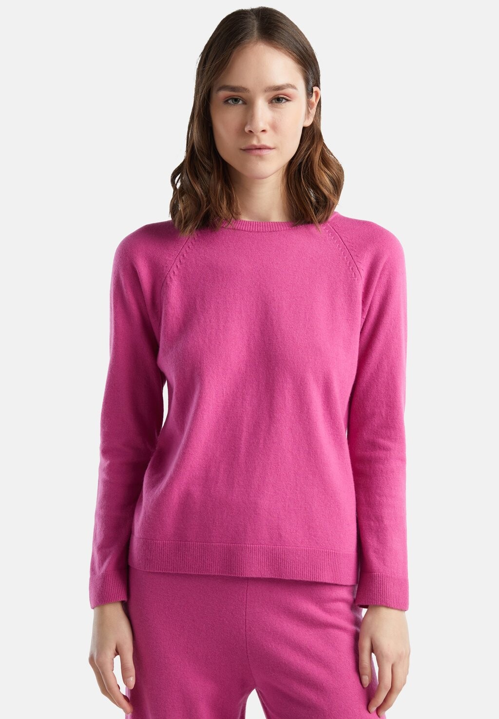 

Вязаный свитер CREW NECK United Colors of Benetton, цвет pink