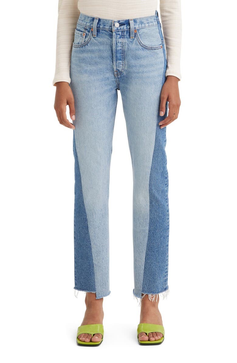 

Джинсы 501 со вставками из жесткого необработанного края LEVIS