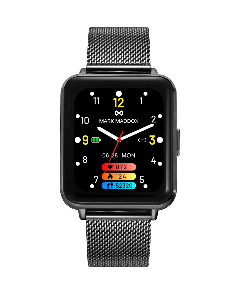 Умные часы из серой стали Mark Maddox, темно-серый новинка 2022 умные часы с bluetooth вызовом и сенсорным экраном на заказ водонепроницаемые умные часы спортивные фитнес часы для мужчин android ios