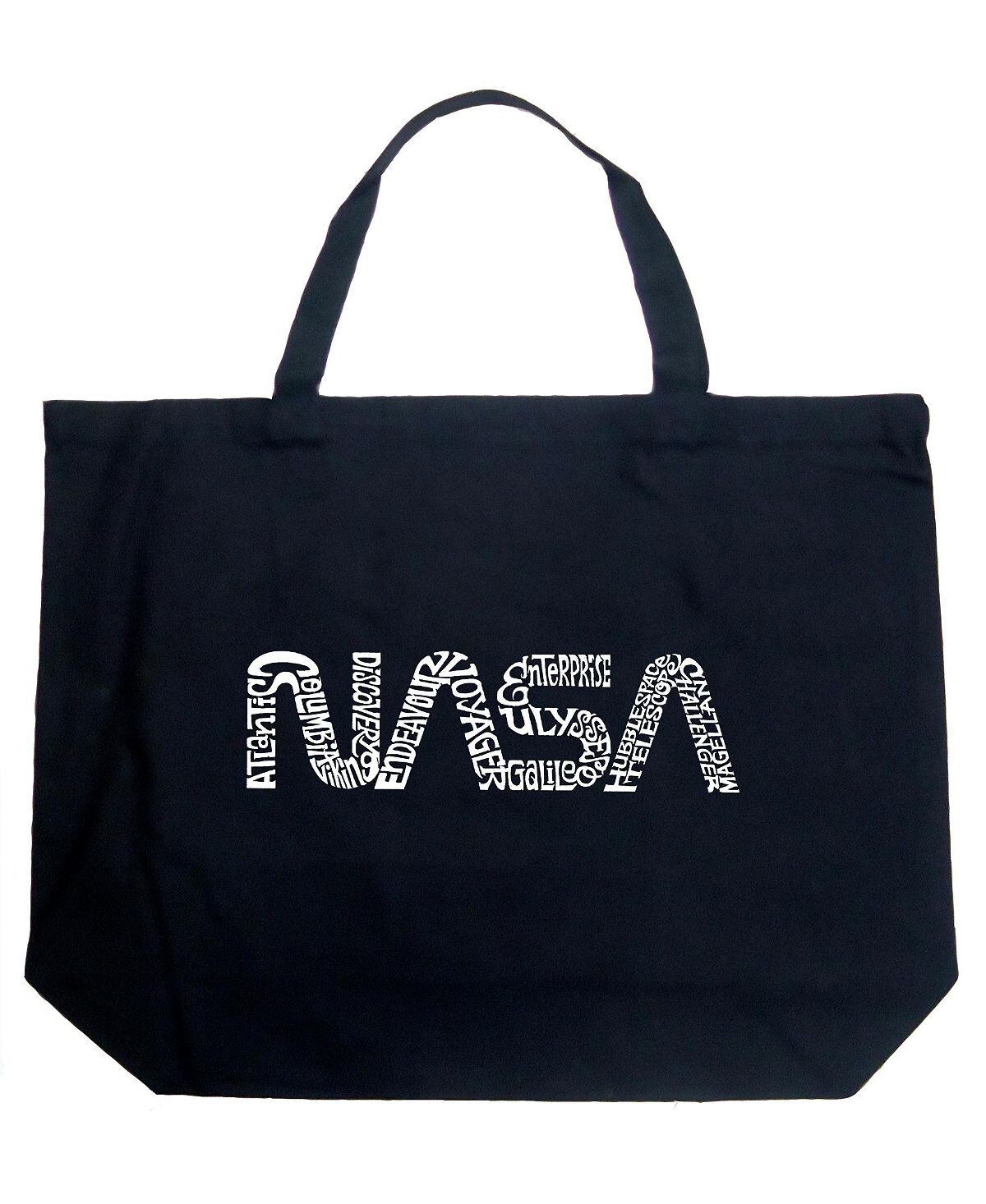 

Nasa Worm — большая сумка-тоут Word Art LA Pop Art, черный