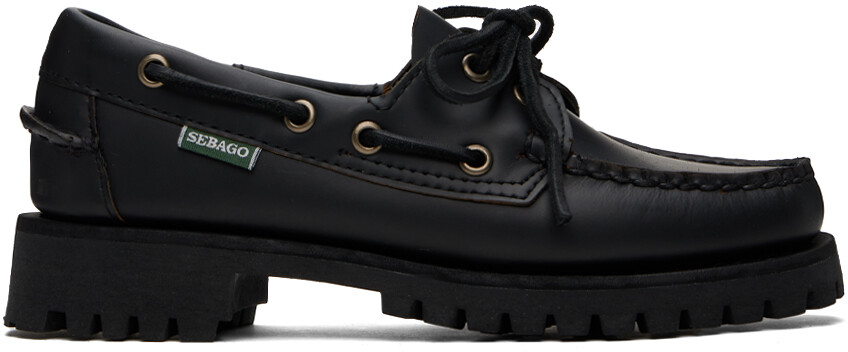 

Черные мягкие лоферы Ranger Moc Sebago, цвет Total black