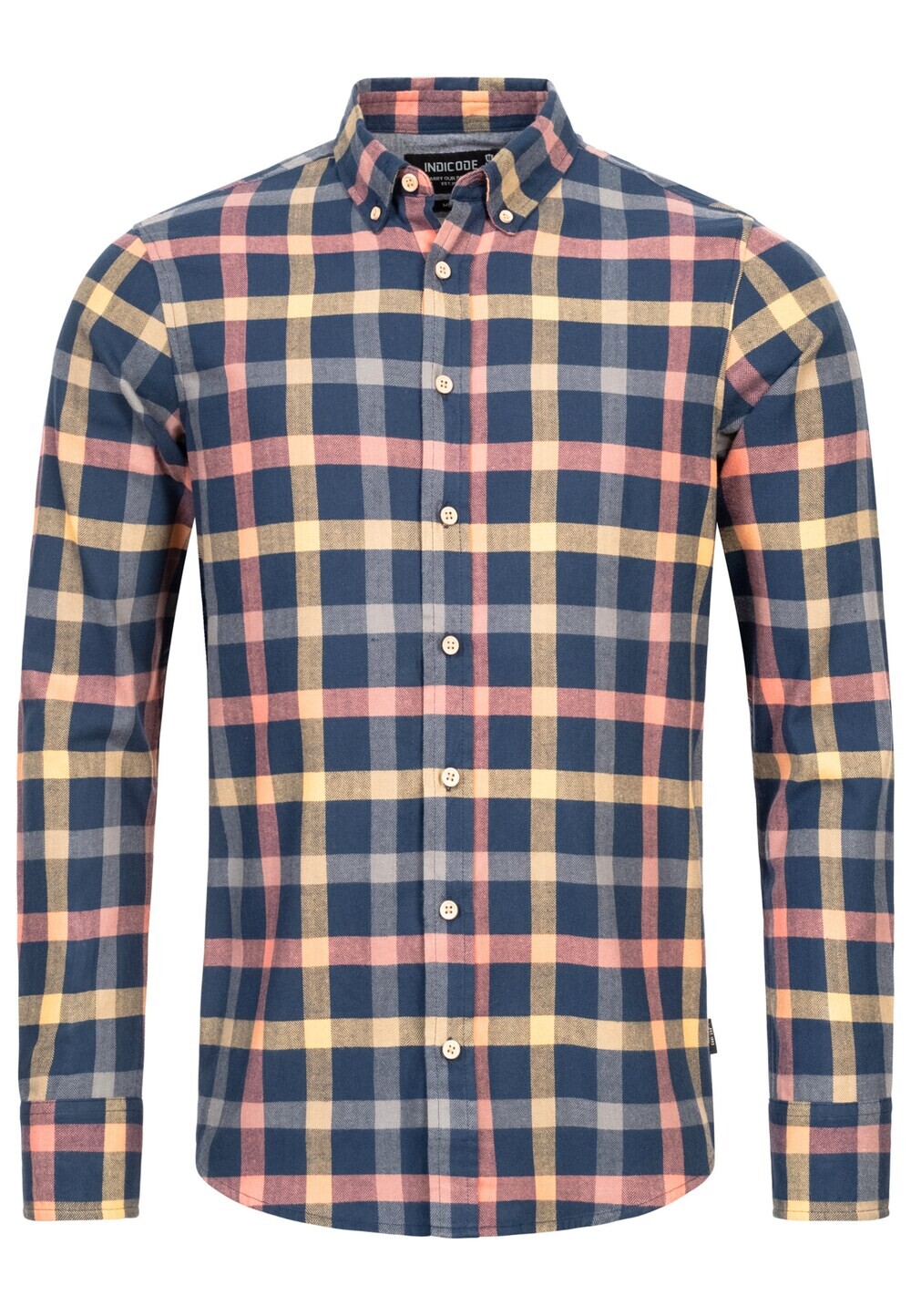 

Рубашка на пуговицах стандартного кроя INDICODE JEANS Riverside, темно-синий
