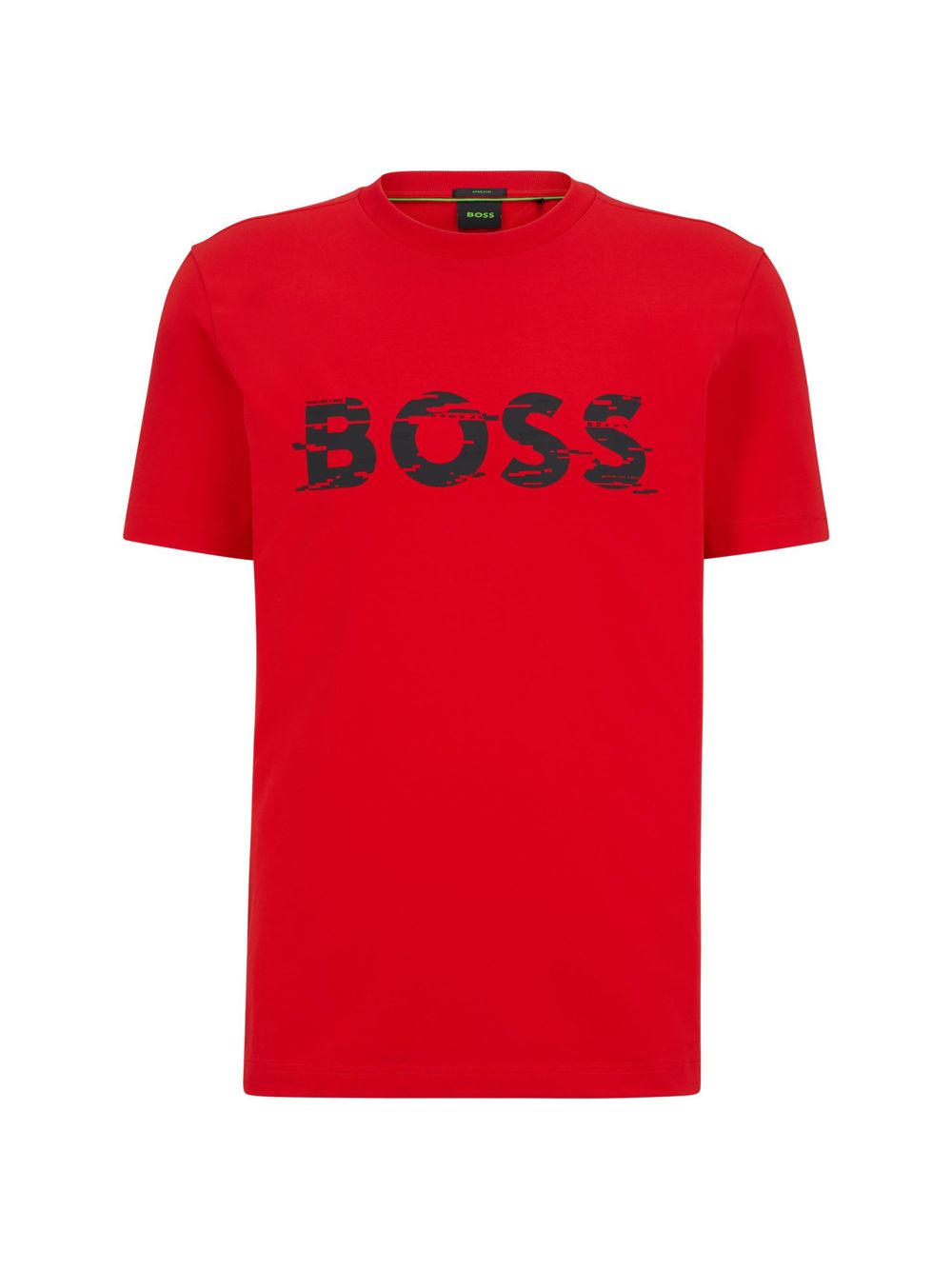 

Футболка из эластичного хлопка с графическим принтом-логотипом BOSS, красный