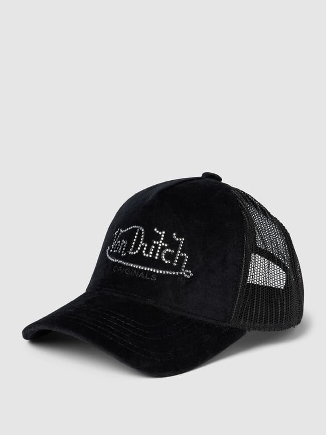 

Кепка дальнобойщика с отделкой стразами модель "МАЙАМИ" Von Dutch, черный