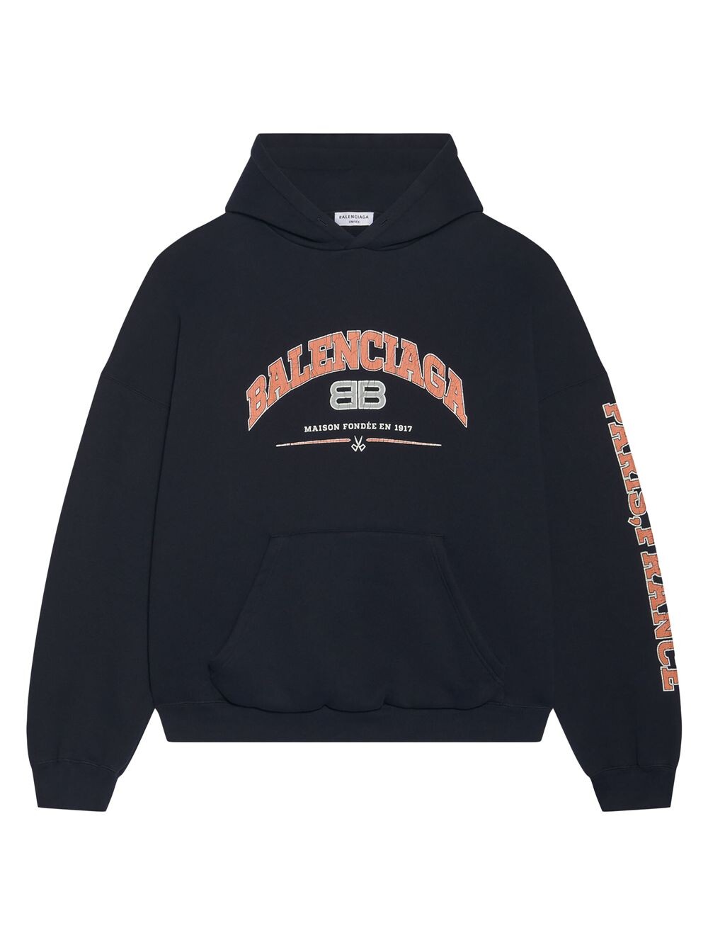 

Худи Maison широкого кроя Balenciaga, черный