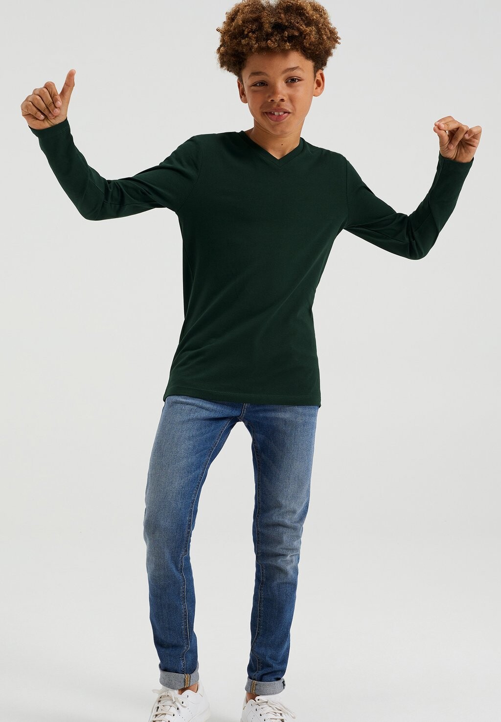 

Топ с длинными рукавами MET V-HALS WE Fashion, цвет green