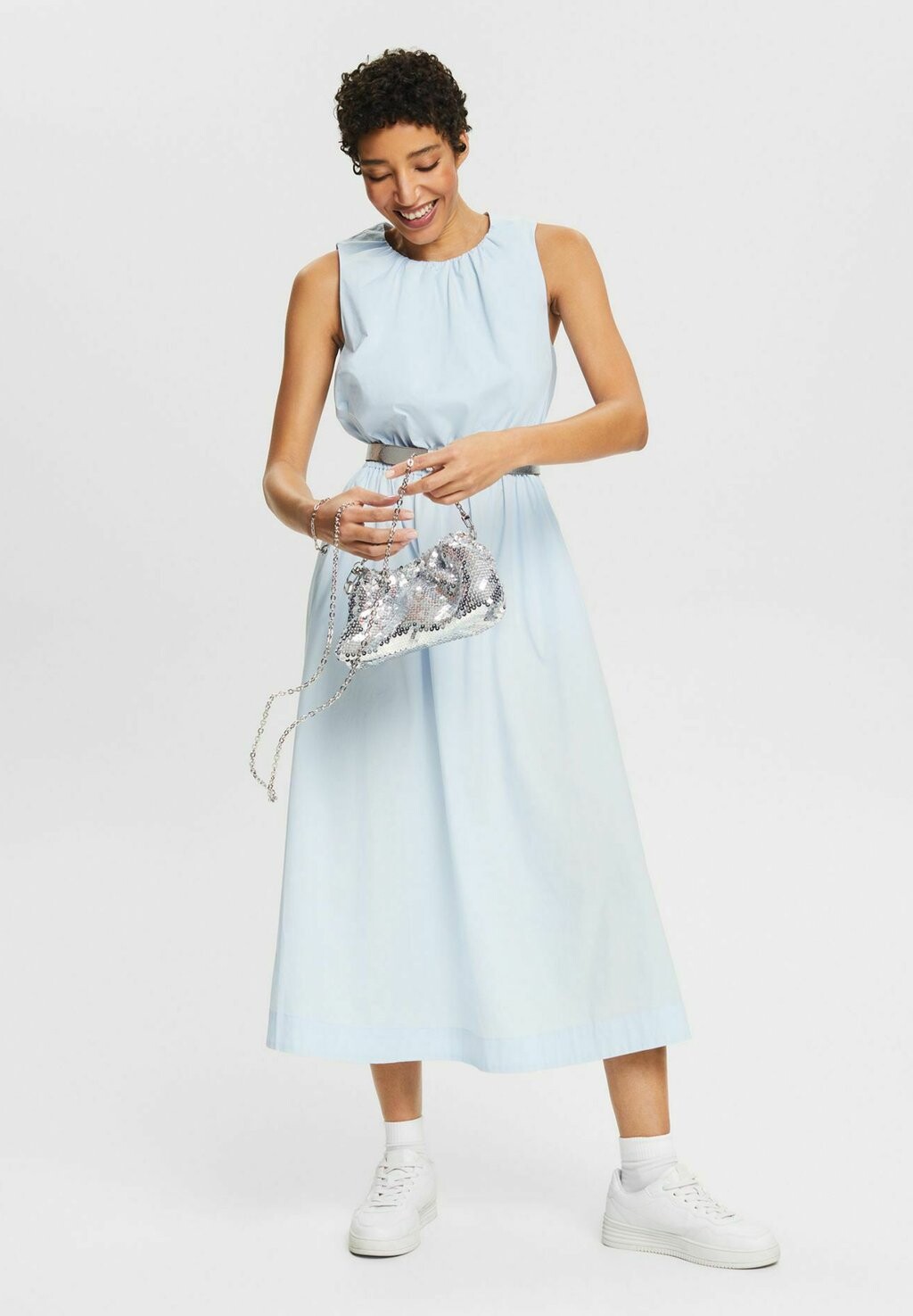 

Платье повседневное GATHERD MIDI Esprit, цвет light blue