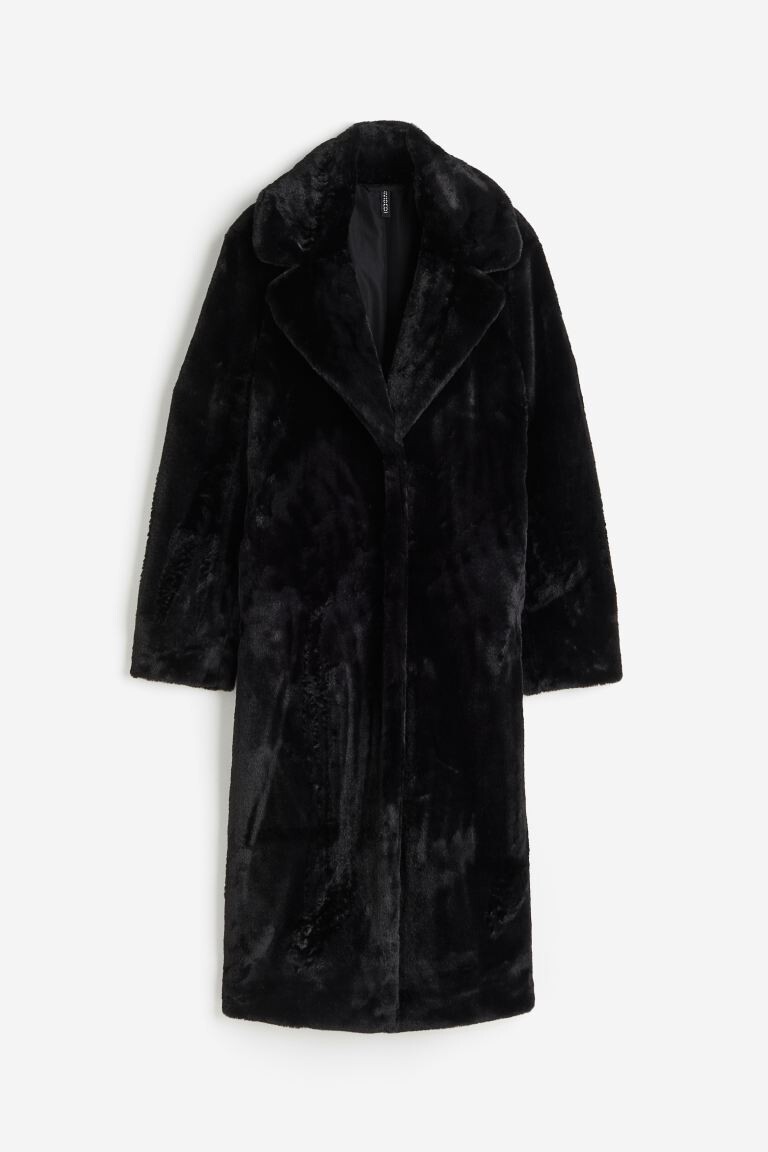 

Пальто H&M Fluffy, черный