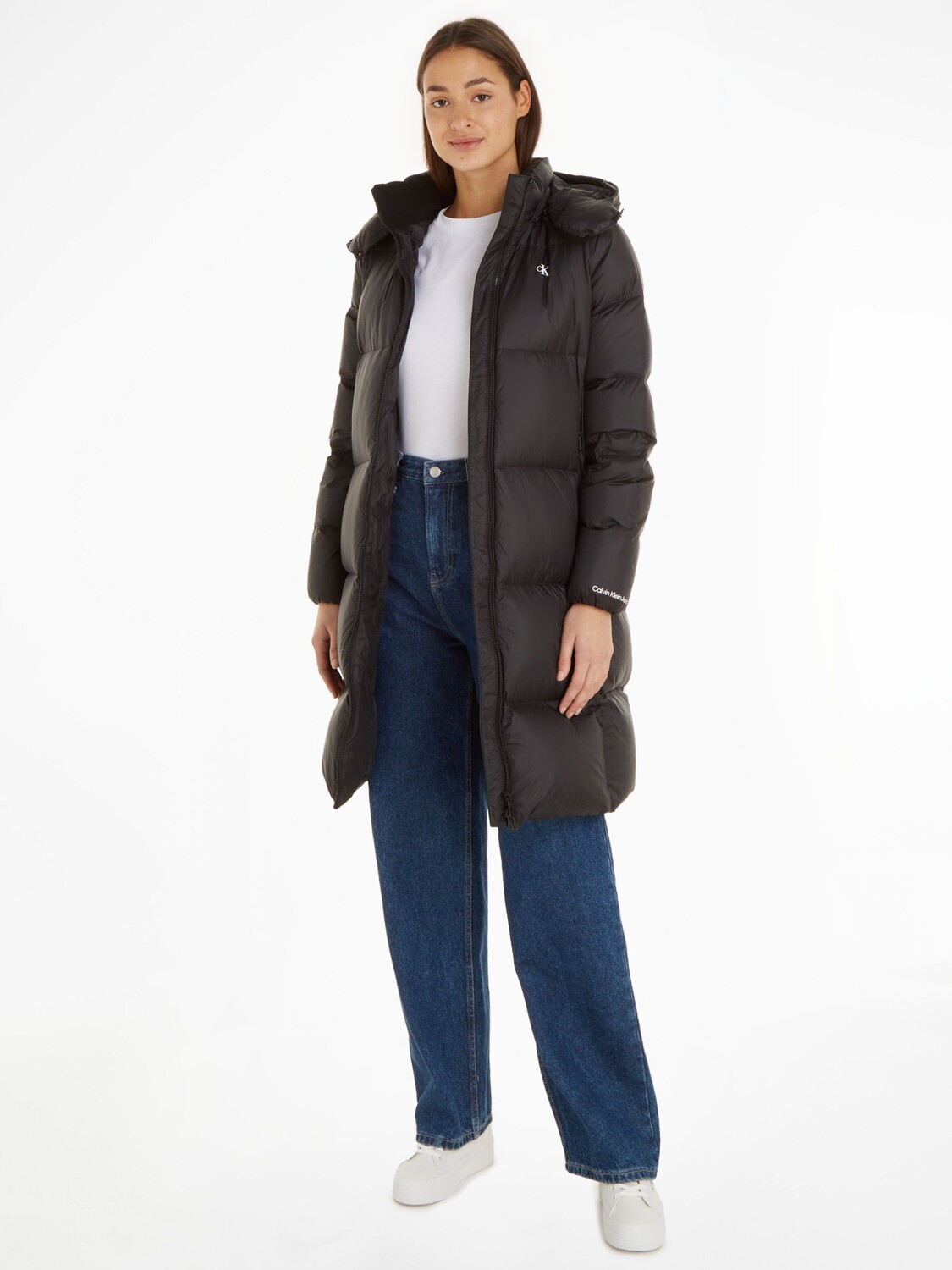 

Стеганое пальто длиной до колена Calvin Klein, ск черный