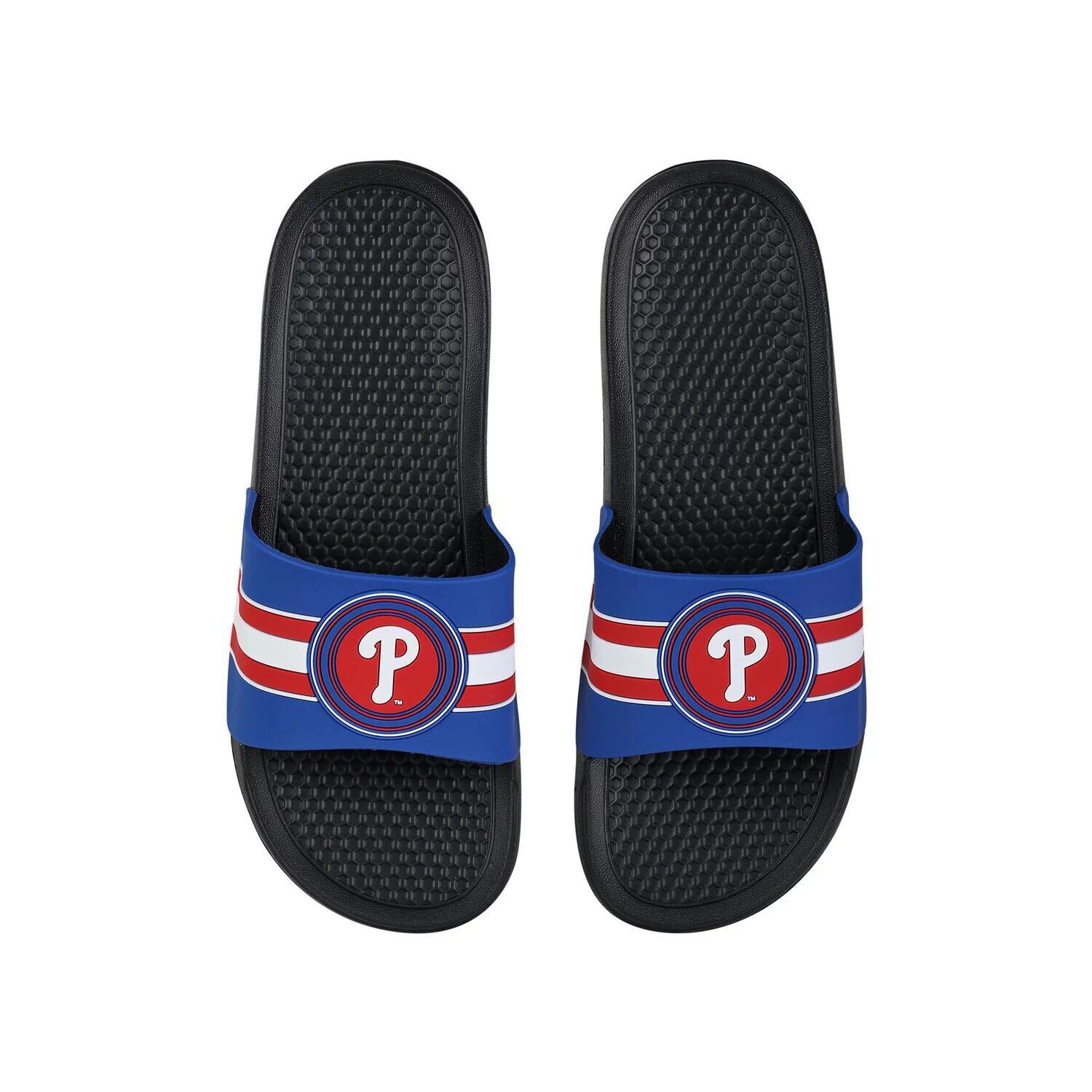 

Сандалии FOCO Philadelphia Phillies в полоску с приподнятыми шлепанцами