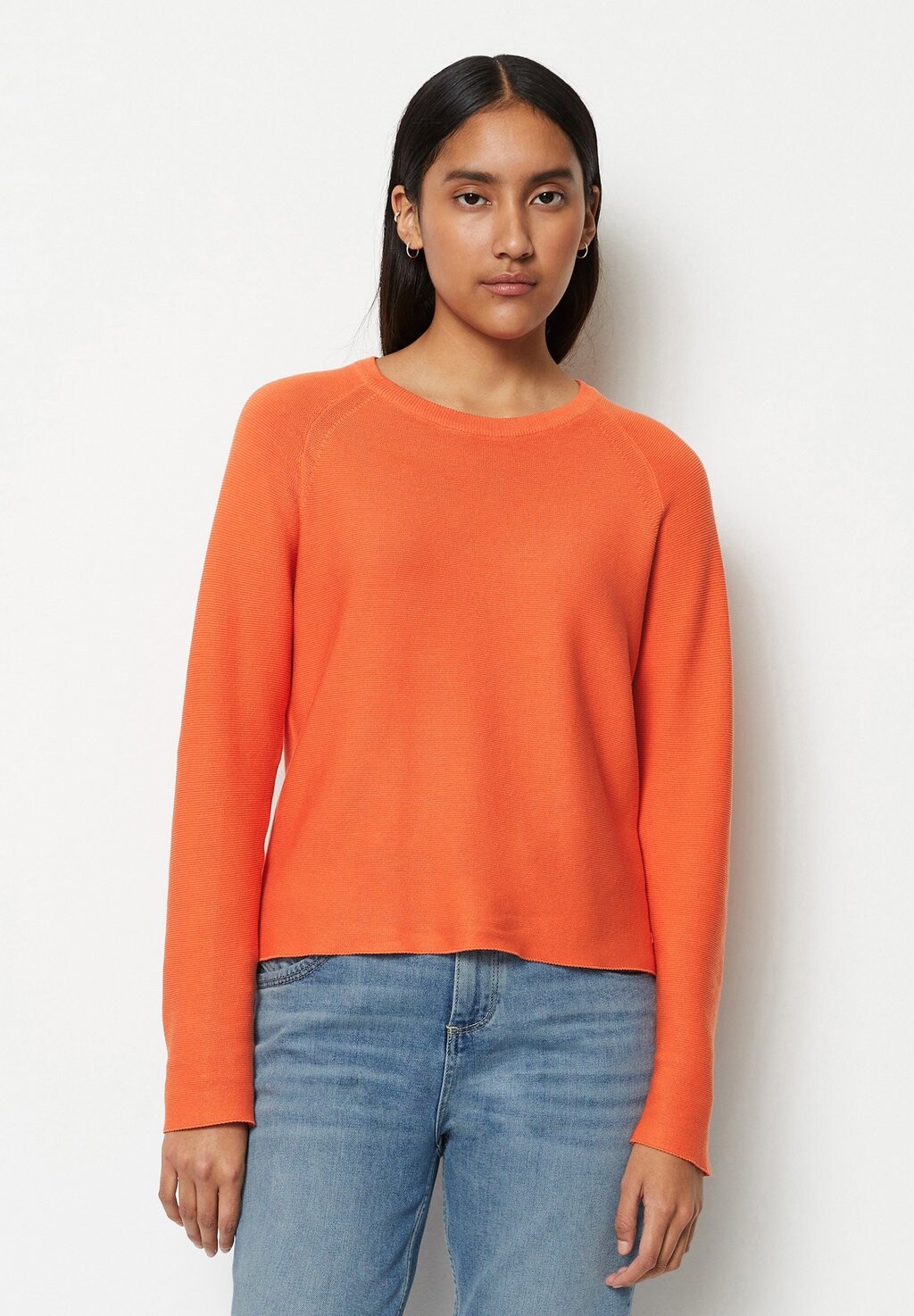 

Вязаный свитер DFC REGULAR MIT MINI-STRUKTUR Marc O'Polo DENIM, цвет celosia orange
