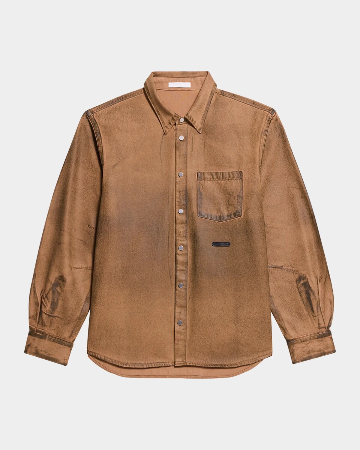 

Мужская спортивная рубашка из изогнутого денима с пятнами Helmut Lang, цвет Waxdoilstn