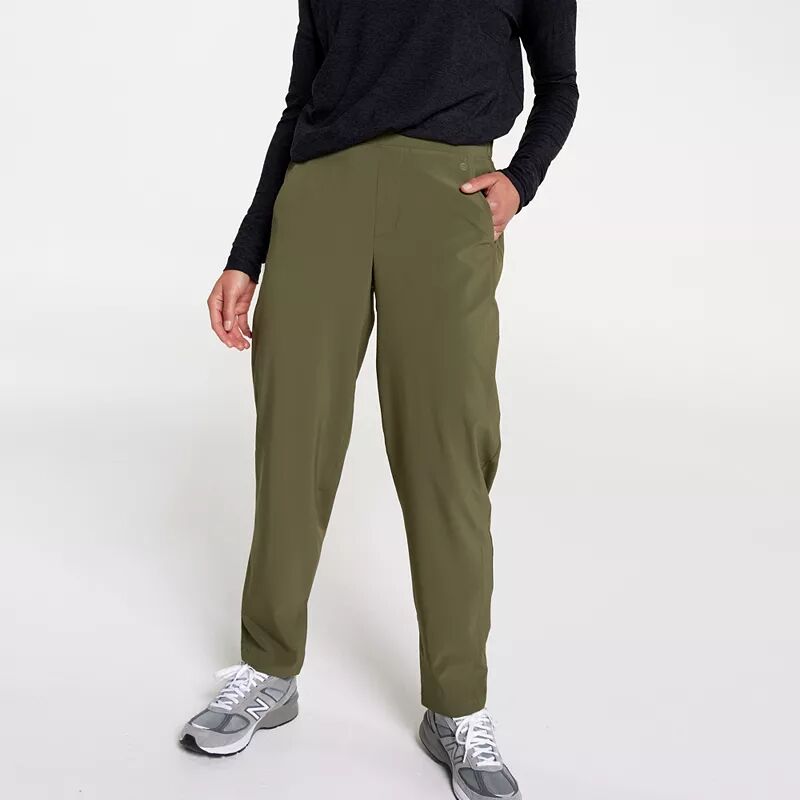 Calia Женские прямые брюки Truelight с высокой посадкой, темно-оливковый