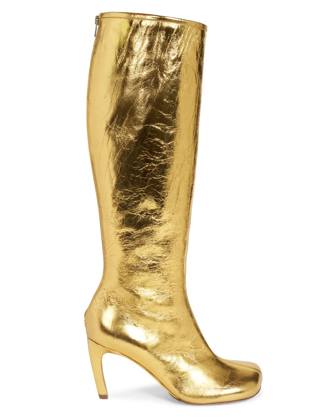 

Высокие сапоги до колена из металлизированной кожи 80MM Dries Van Noten, золотой, Желтый