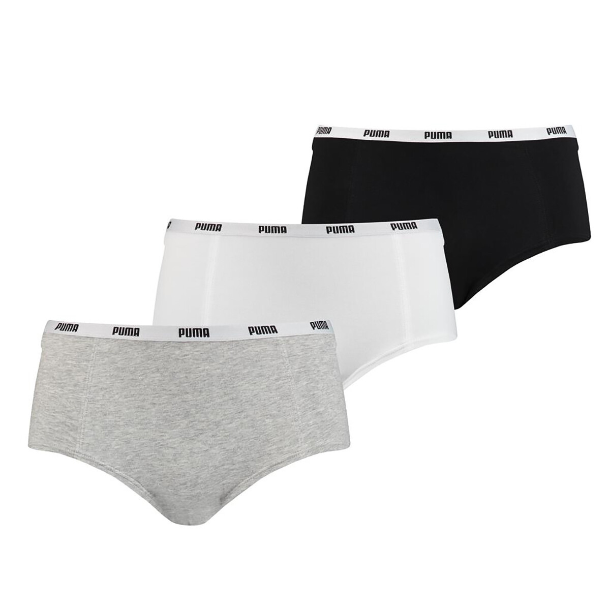 

Трусы Puma Panty 3er Pack, цвет Grau/Weiß/Schwarz